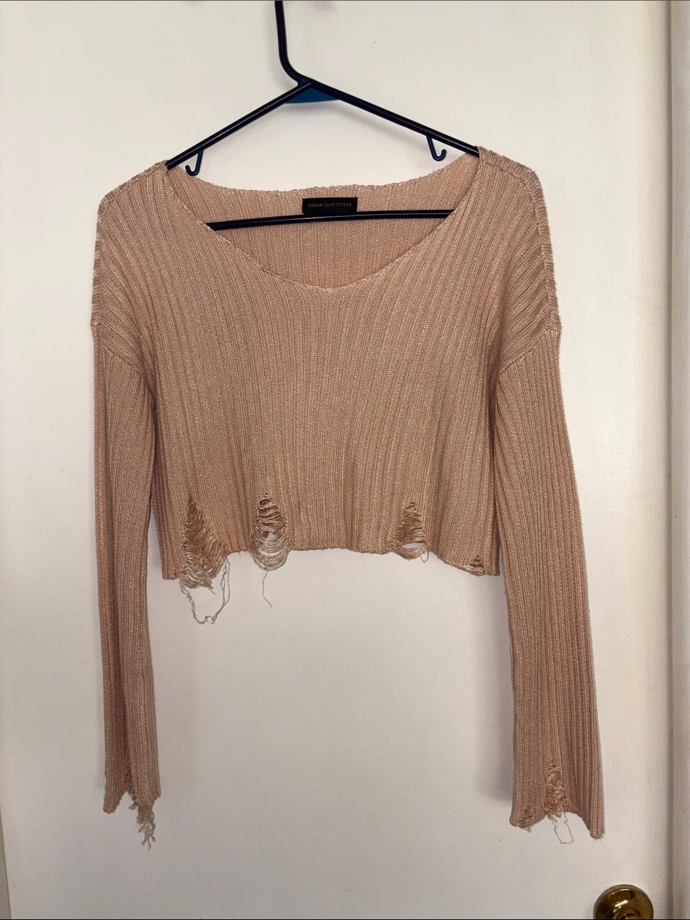 Urban Outfitters Cropped Distressed Sweater